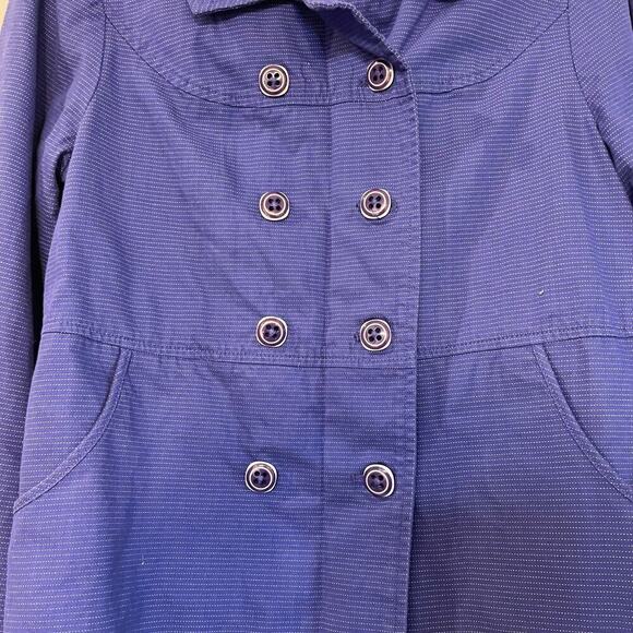 Volcom Blue & White Striped Double Breasted Collared Blazer size Medium - Picture 3 of 15